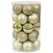 Sunnydaze   Beautiful Baubles 25-Piece Plastic Christmas Ornament Set - Gold